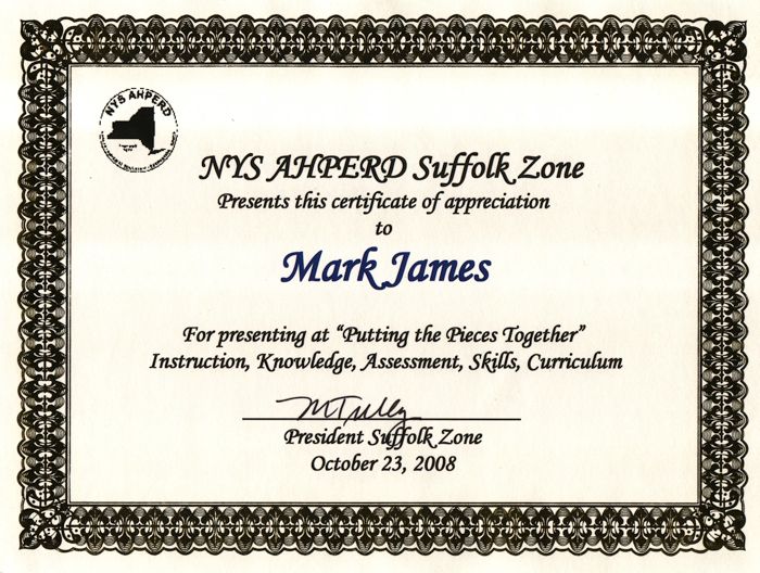 NYS AHPERD Suffolk Zone 2008 - lecture