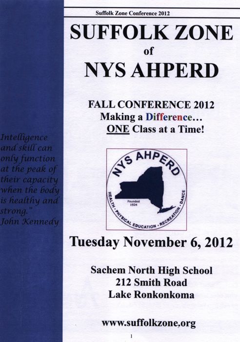 NYS AHPERD Suffolk Zone 2012 - lecture