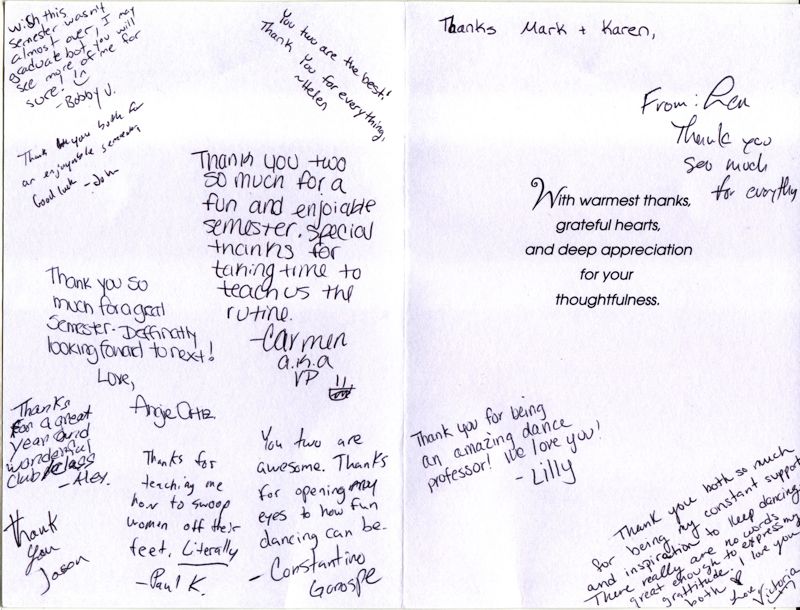 Thank You SCCC students 2013